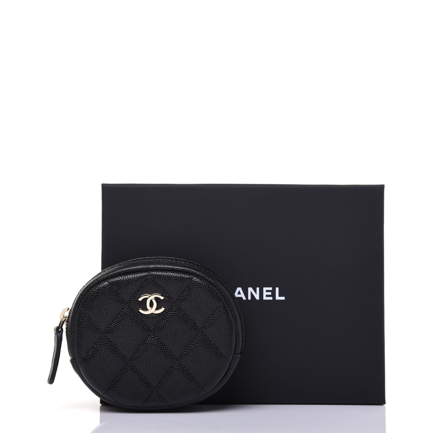 Chanel Caviar Quilted Zip Around Classic Coin Purse Black 12 of 12