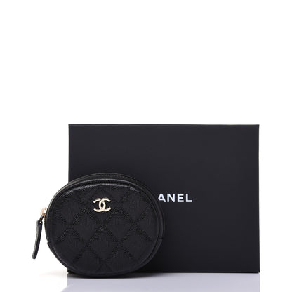 Chanel Caviar Quilted Zip Around Classic Coin Purse Black 12 of 12