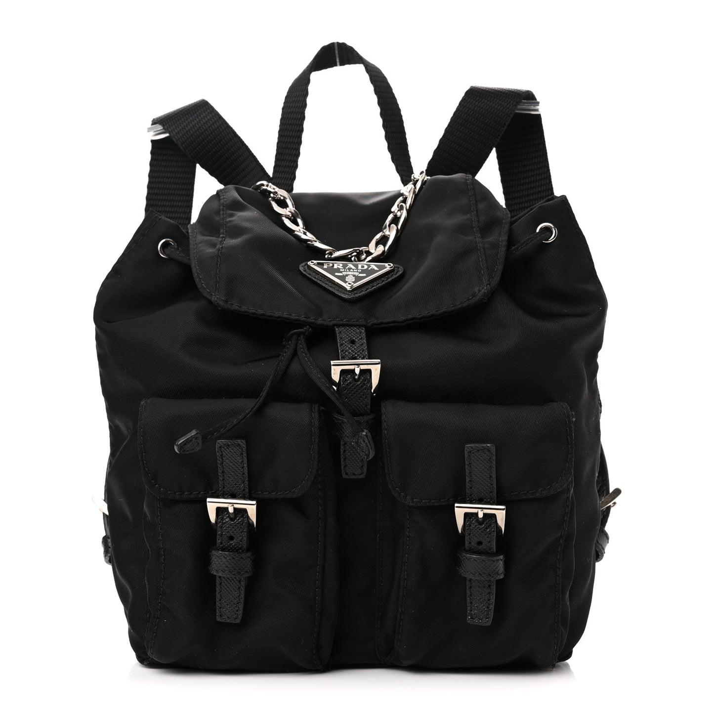 Nylon Vela Mini Crossbody Backpack Black