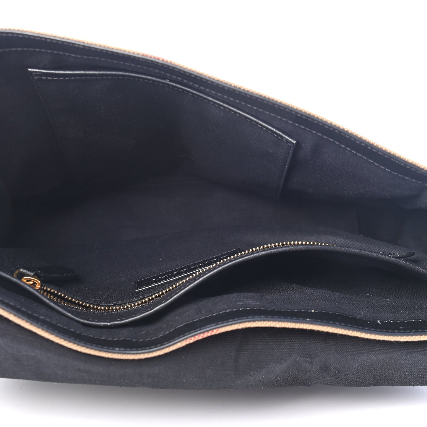 Canvas Mega Check Large Baildon Messenger Bag Black