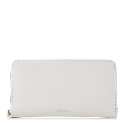 Mansur Gavriel Calfskin Continental Zip Wallet White 1 of 7