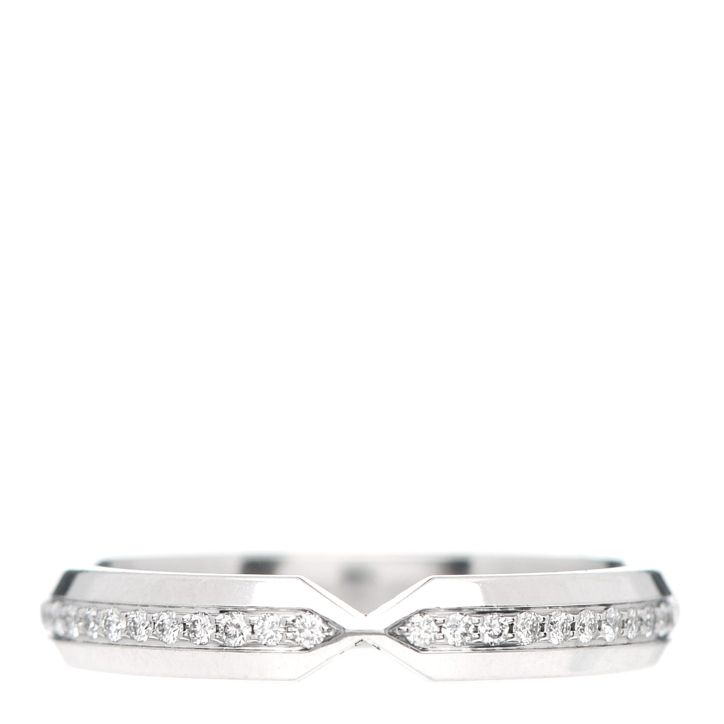 Platinum Diamond Nesting Narrow Band Ring 50 5.25