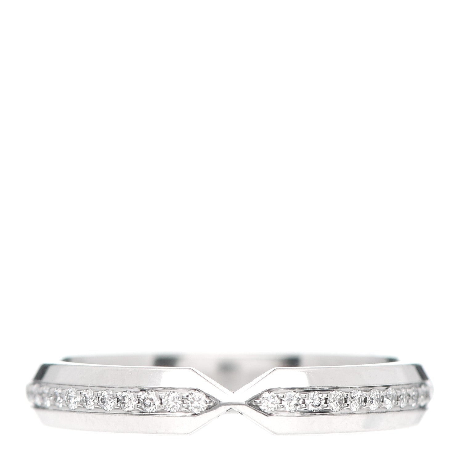 Tiffany Platinum Diamond Nesting Narrow Band Ring 50 5.25 1 of 4