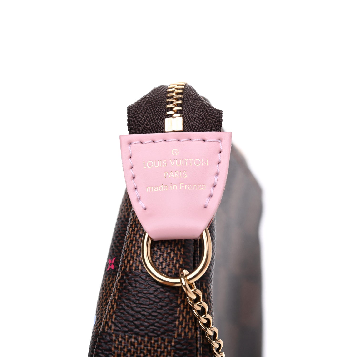 Louis Vuitton Damier Ebene 2020 Christmas Animation Big Wheel Mini Pochette Accessories Rose Ballerine 6 of 8