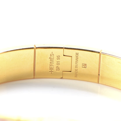 Hermes Enamel Printed Narrow Manufacture de Boucleries Hinged Bracelet S 5 of 5