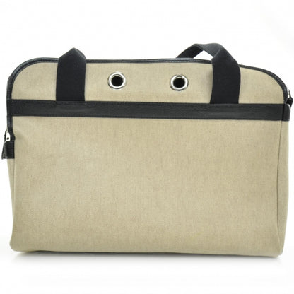 Hermes Toile Sac de Transport pour Chiens Pet Dog Carrier 1 of 9