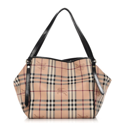 Burberry Haymarket Check Small Canterbury Tote Black 1 of 7