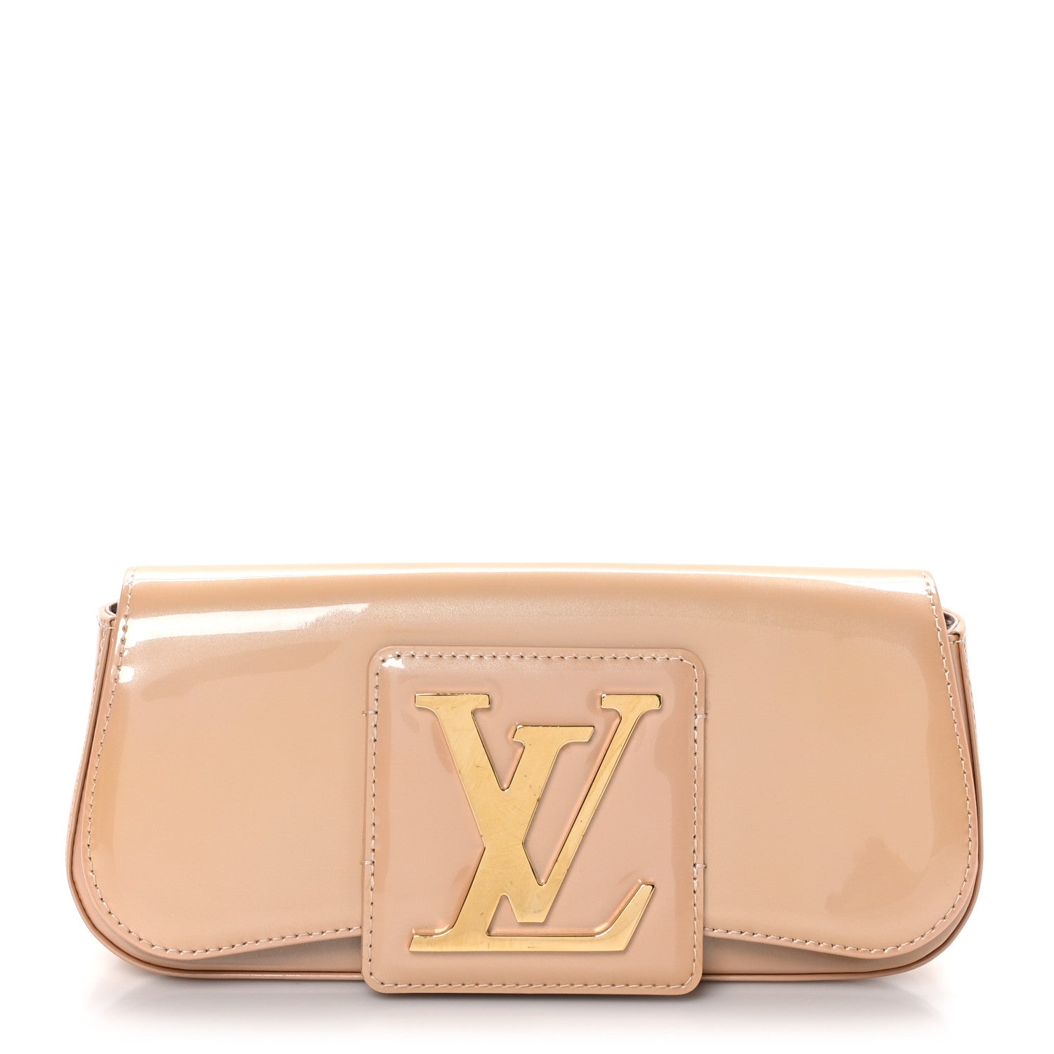 Louis Vuitton Patent Sobe Clutch Creme 1 of 10