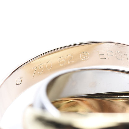 Cartier 18K Pink Yellow White Gold Classic Trinity Ring 52 6 5 of 8