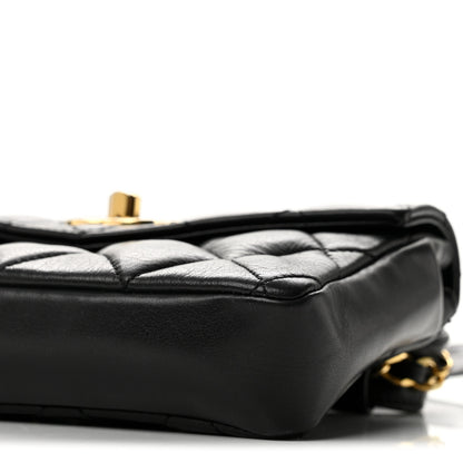Chanel Lambskin Quilted Flap Waist Belt Bag 75 30 Black 8 of 11