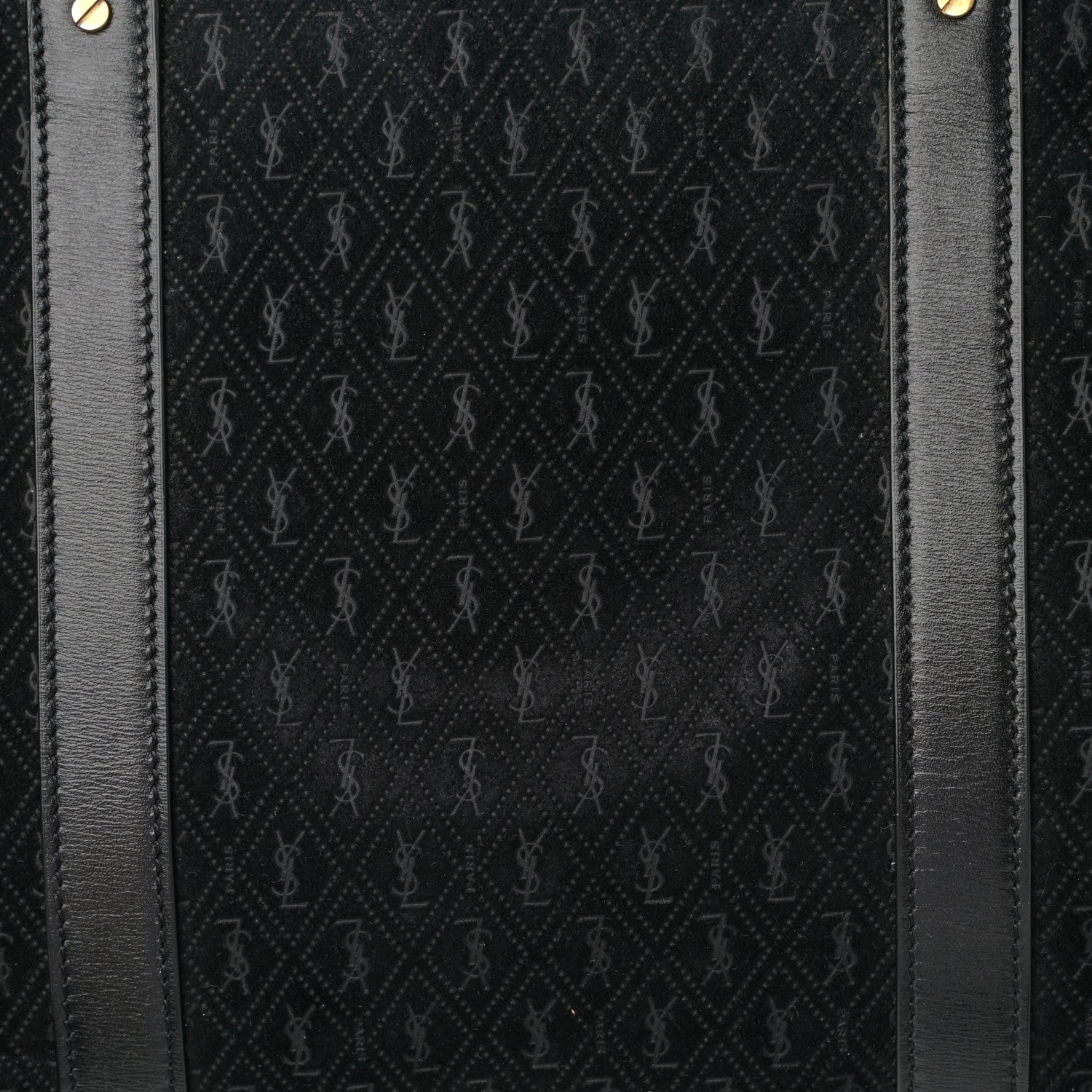 Saint Laurent Suede All-Over Monogram Medium Le Monogramme Duffle Black 22 of 24