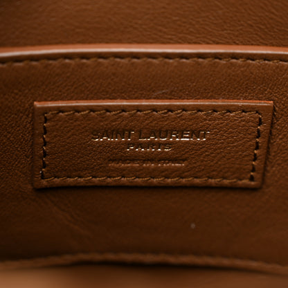 Saint Laurent Velvet Suede Le Monogramme Coeur Crossbody Brown 6 of 10