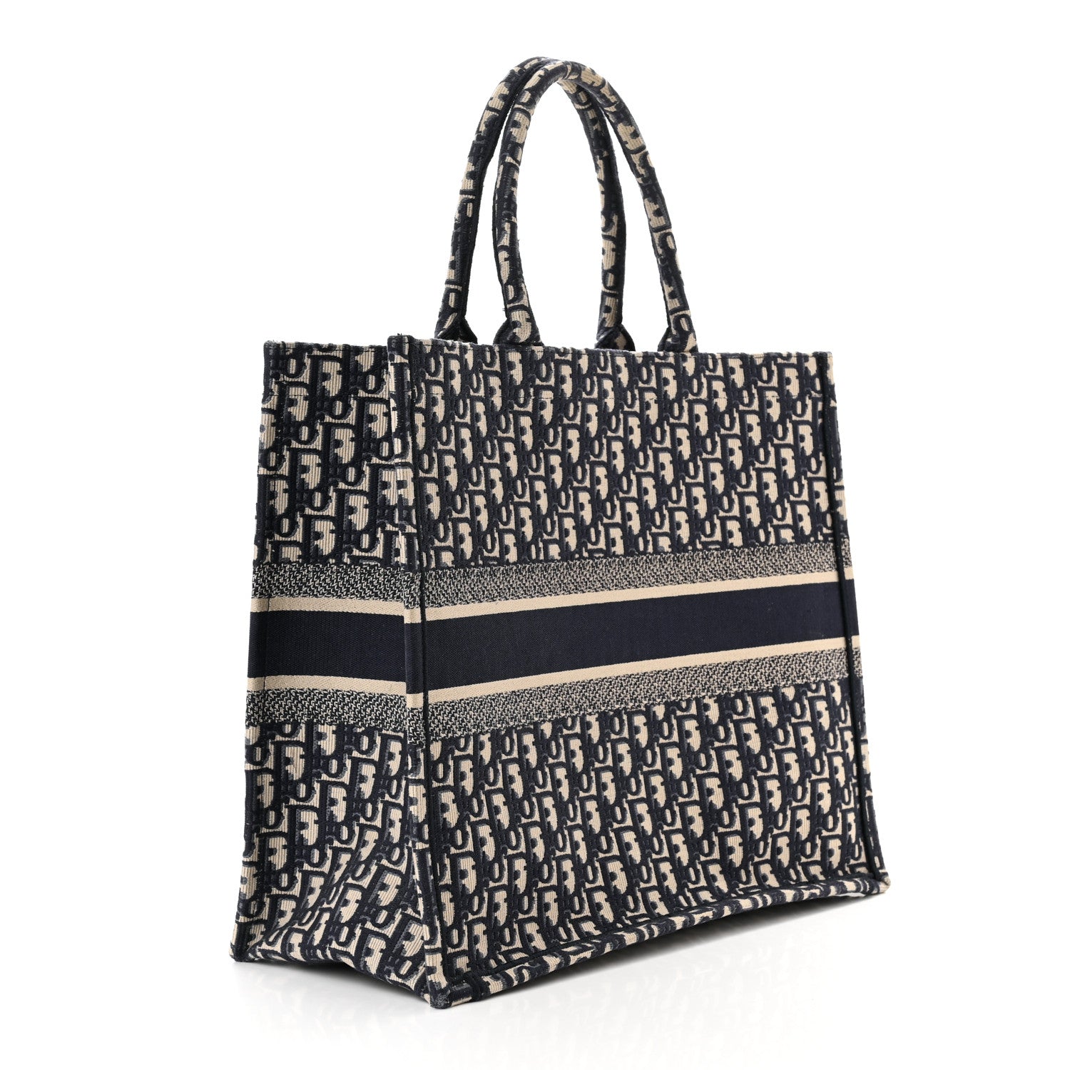 Christian Dior Oblique Large Book Tote Blue Multicolor 3 of 10