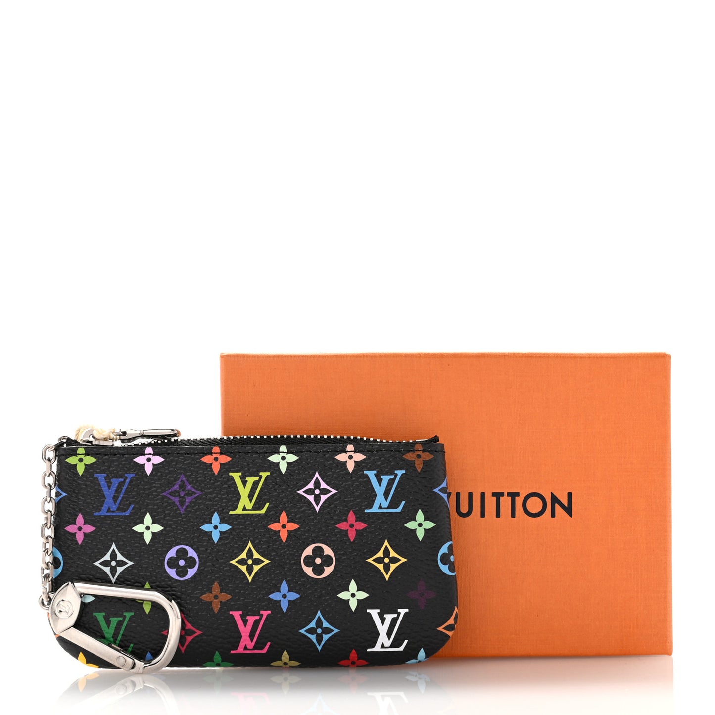 LV X TM Monogram Multicolor Key Pouch Black