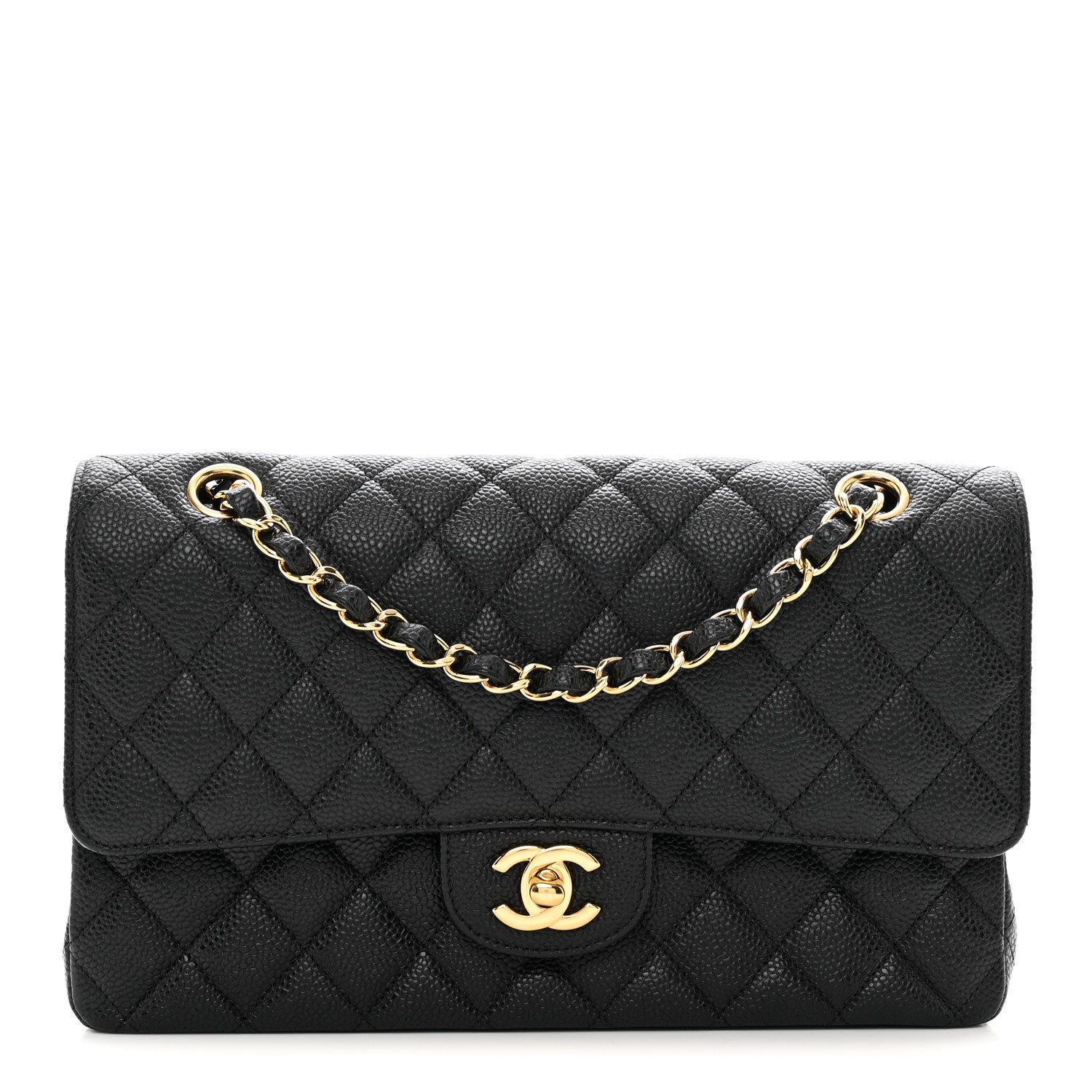 Chanel Caviar Quilted Medium Double Flap Black 1 of 9