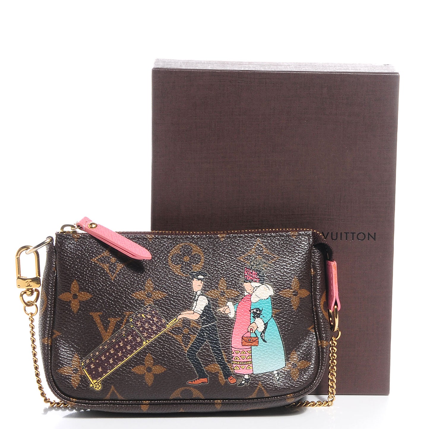 Monogram Illustre Mini Pochette Accessories Rose