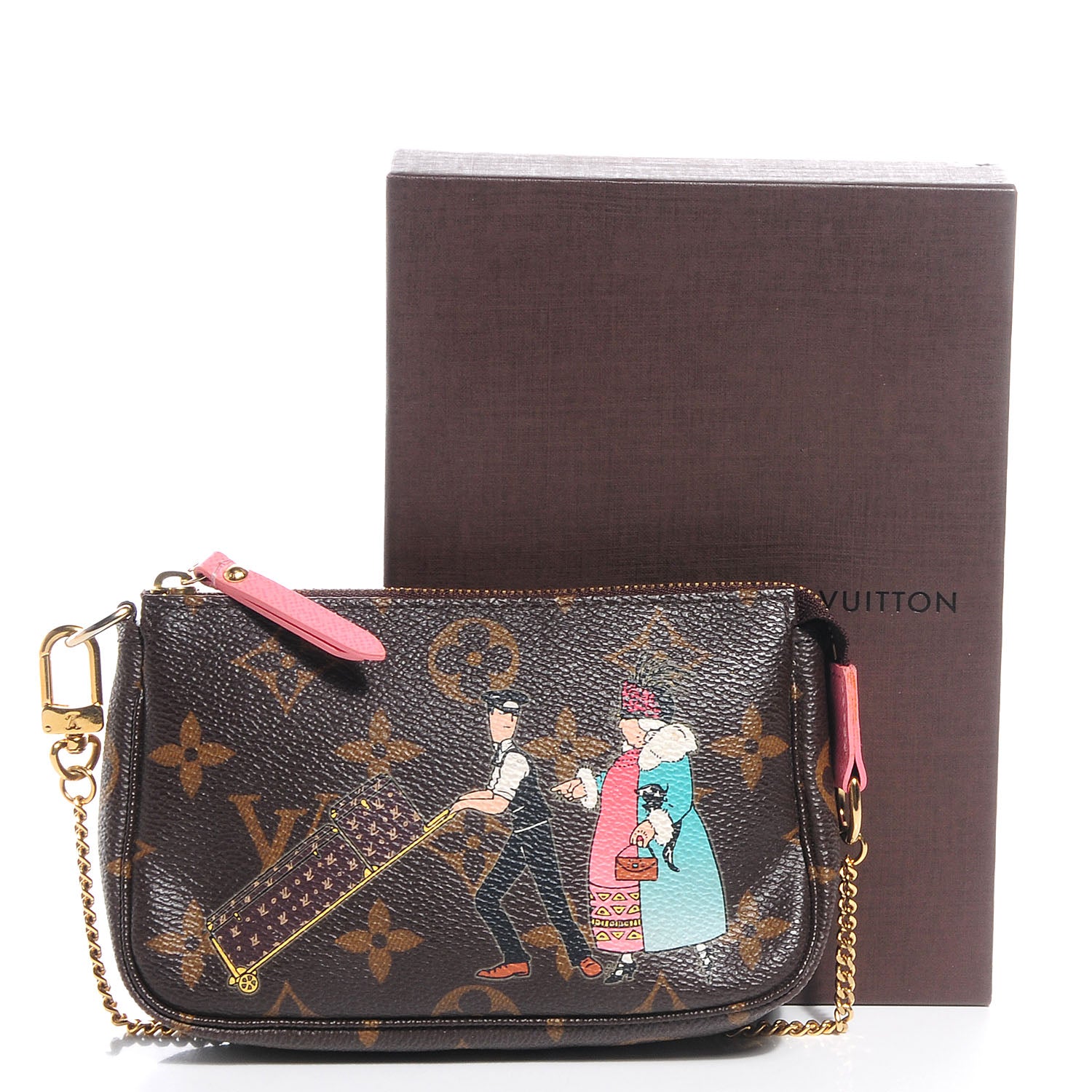 Louis Vuitton Monogram Illustre Mini Pochette Accessories Rose 5 of 8