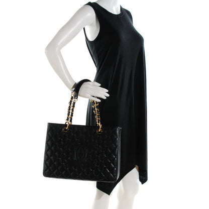 Chanel Caviar Quilted Grand Shopping Tote GST Black 2 of 7