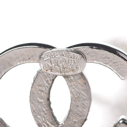Chanel Crystal CC Earrings Silver 4 of 5