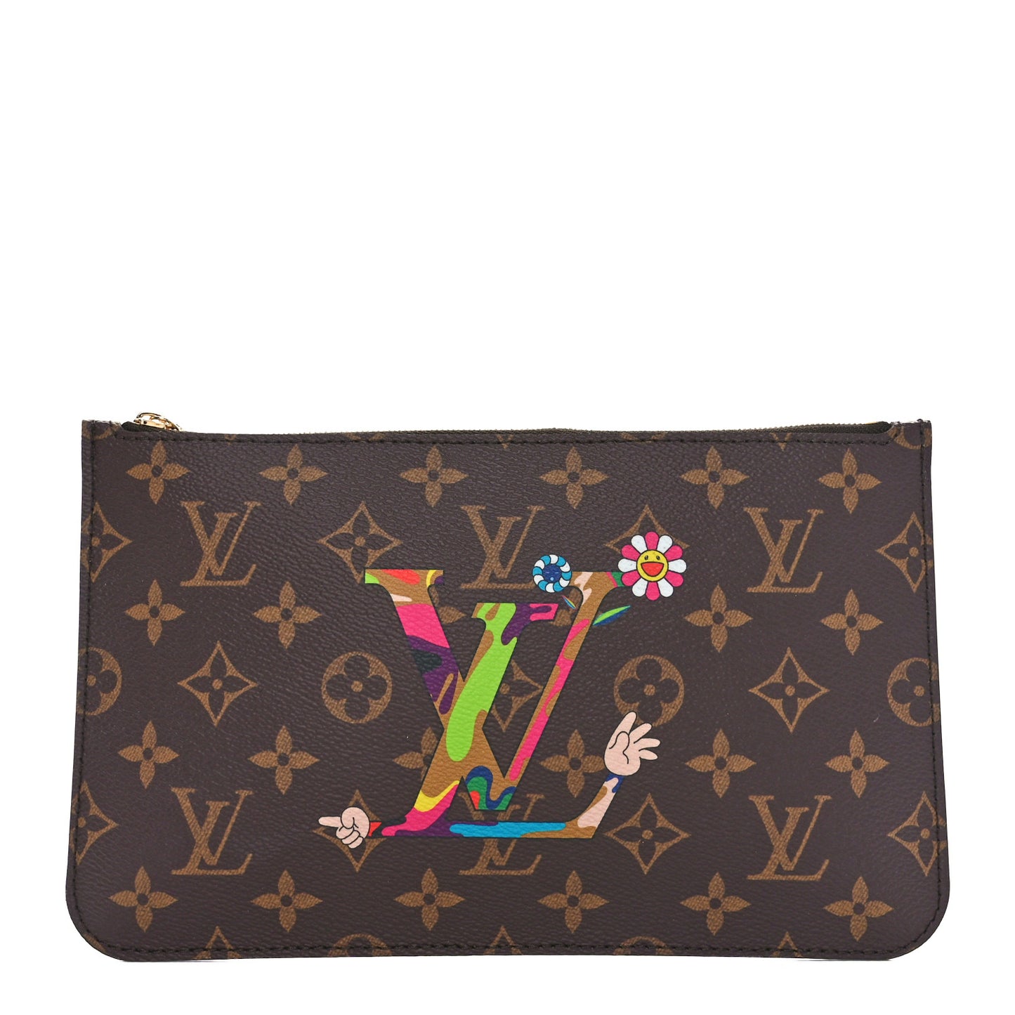 LV X TM Monogram Flowers Neverfull Pochette