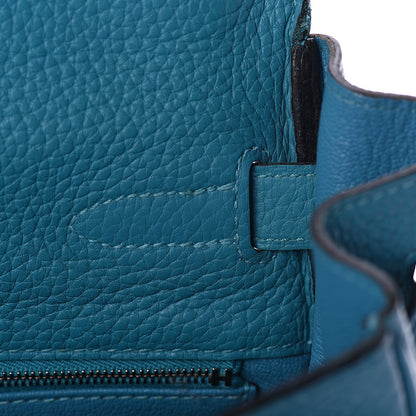 Hermes Taurillon Clemence Kelly Retourne 35 Bleu Izmir 21 of 33