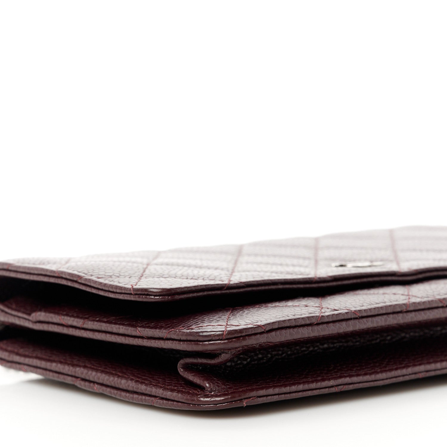 Chanel Caviar Quilted Wallet On Chain WOC Burgundy 10 of 11