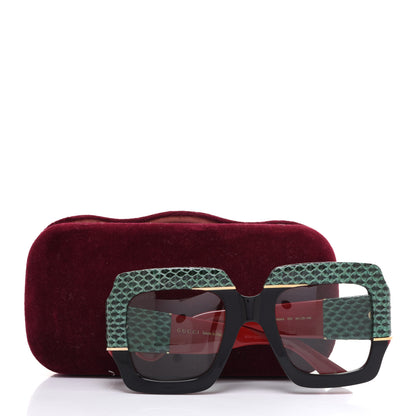 Gucci Snakeskin Acetate Square Sunglasses GG0484S Multicolor 8 of 8