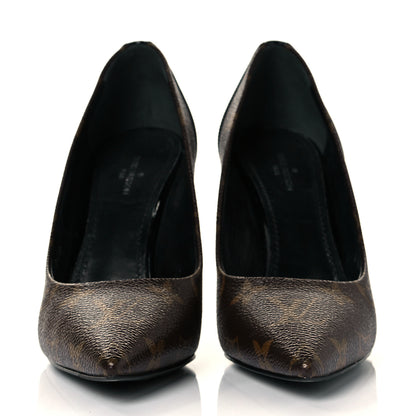 Louis Vuitton Monogram Cherie Pumps 36 Black 2 of 9