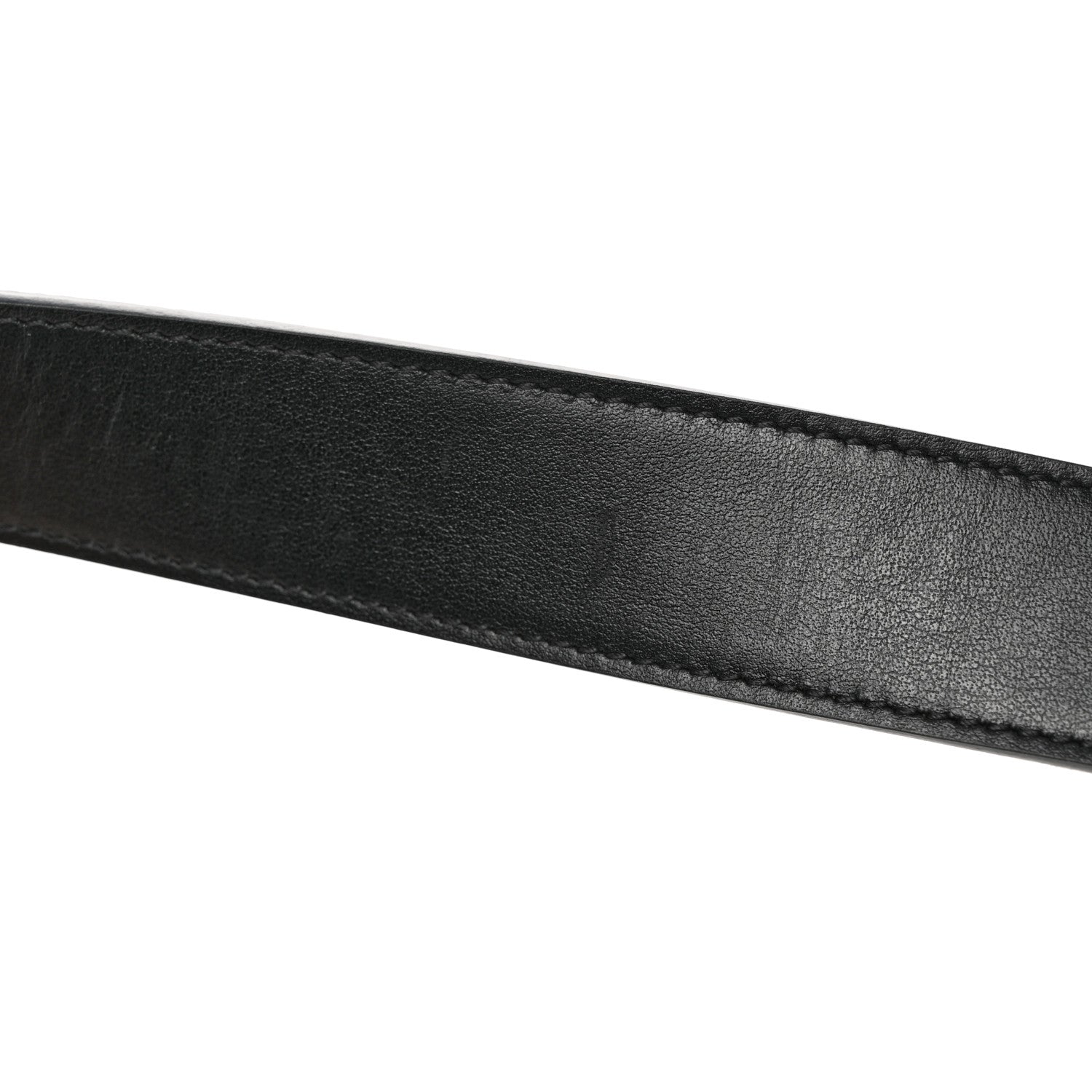 Gucci GG Supreme Monogram Plutone Calfskin Palladium Double G Reversible 30mm Belt 90 36 Beige Ebony Black 8 of 10