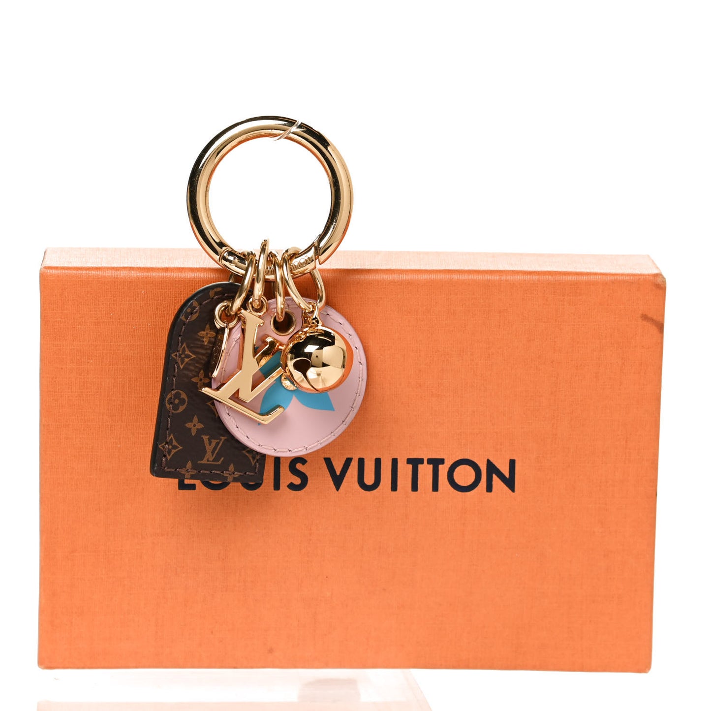 Monogram Fetish Lug Tag Bag Charm Brown