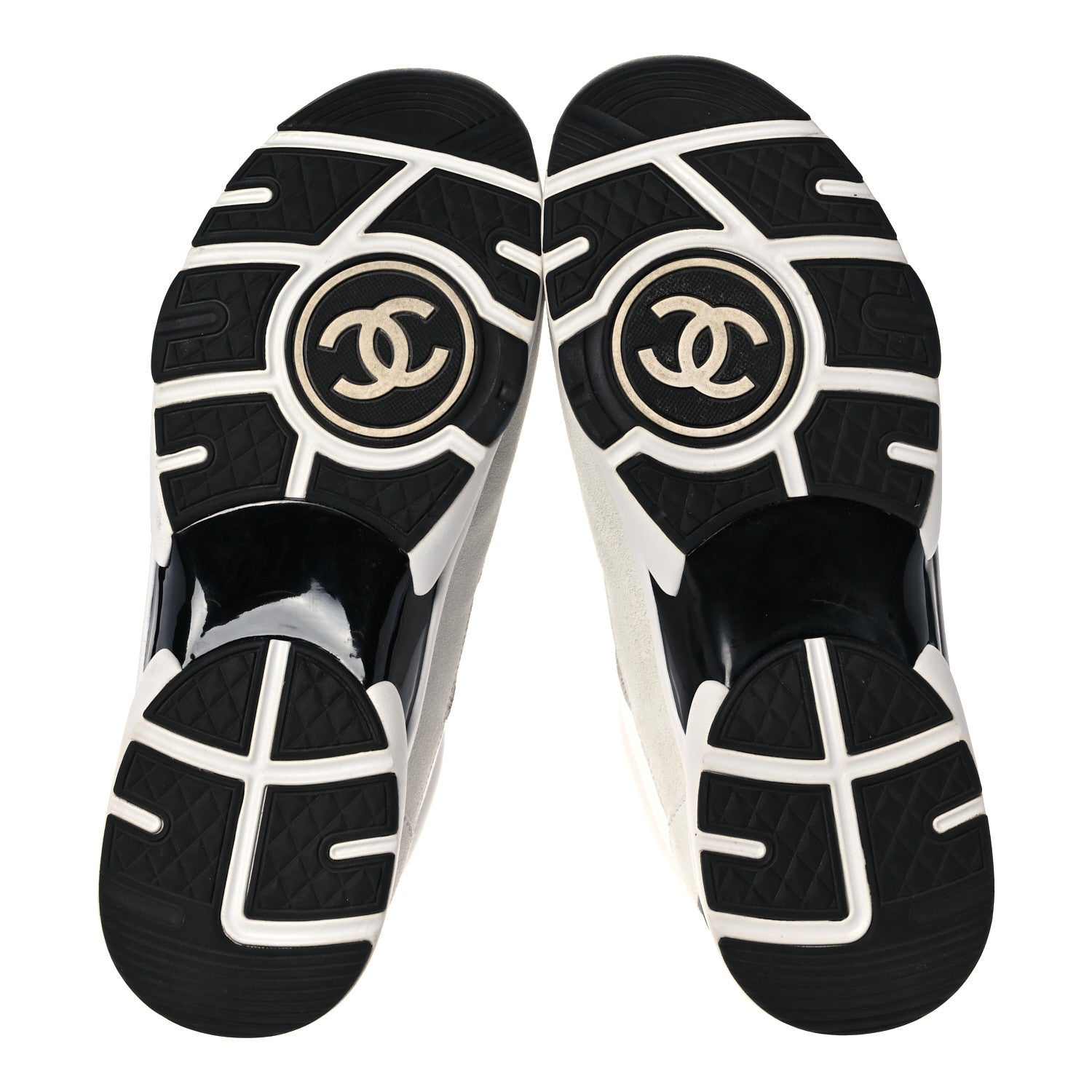 Chanel Calfskin Fabric Sneakers 41 White Silver Fluo Pink 5 of 9
