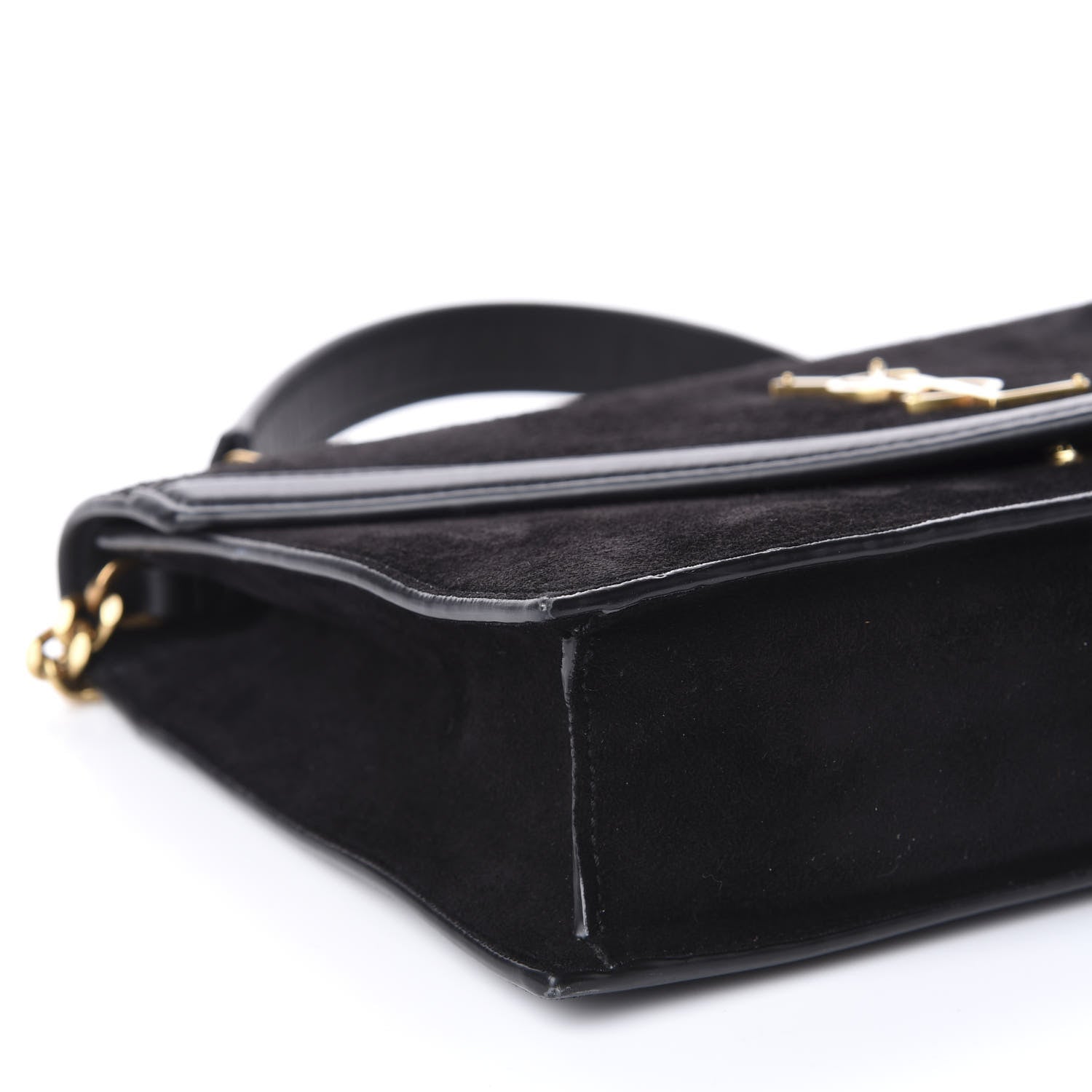 Saint Laurent Suede Calfskin Monogram Le Sept Chain Bag Black 6 of 12