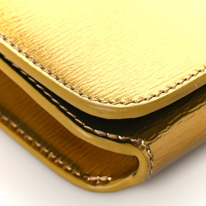 Balenciaga Metallic Calfskin BB Phone Holder Wallet On Chain Gold 7 of 8
