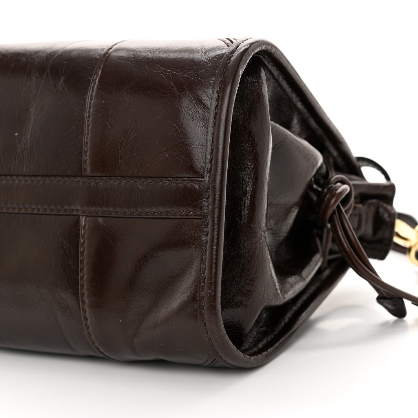 Shiny Nappa Medium Bonnie Shoulder Bag Moro