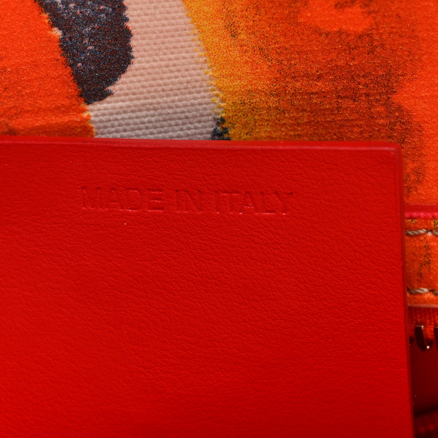 Christian Louboutin Crepe Satin Canvas Embroidered Gaagal Mini Eloise Tote Magma 7 of 10