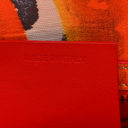 Christian Louboutin Crepe Satin Canvas Embroidered Gaagal Mini Eloise Tote Magma 7 of 10