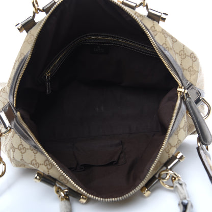 Gucci Monogram Pop Bamboo Top Handle Tote Pewter 5 of 17