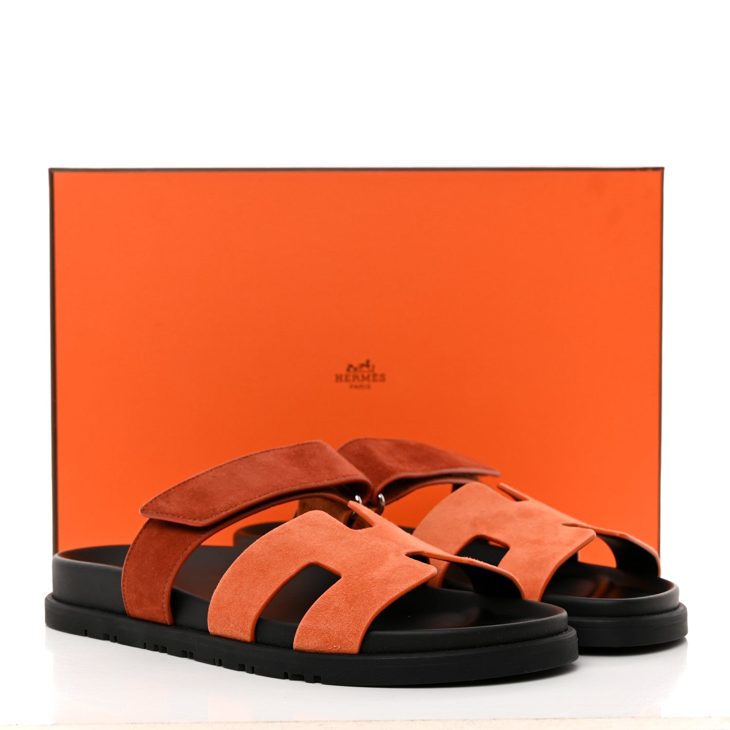 Hermes Suede Goatskin Womens Chypre Sandals 38 Rose Bois De Santal Rouge De Turin 9 of 9
