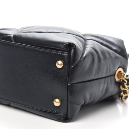 Chanel Lambskin Quilted Small Bowling Bag Black 9 of 9