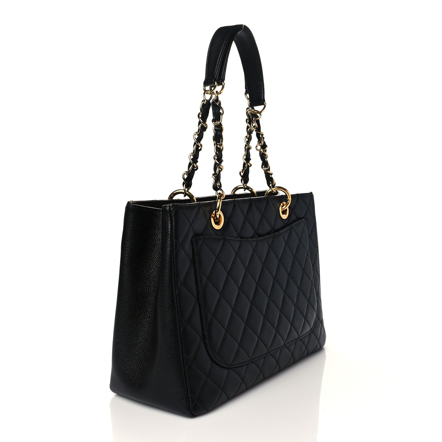 Chanel Caviar Quilted Grand Shopping Tote GST Black 3 of 10