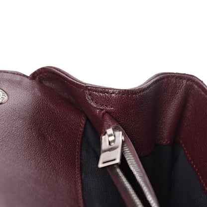 Saint Laurent Calfskin Mixed Matelasse Triquilt Large Monogram Envelope Satchel Bordeaux 15 of 34