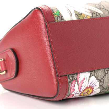 Gucci GG Supreme Monogram Flora Web Medium Ophidia Boston Red 8 of 9