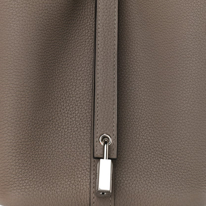 Hermes Taurillon Maurice Picotin Lock 18 PM Gris Asphalte 8 of 11