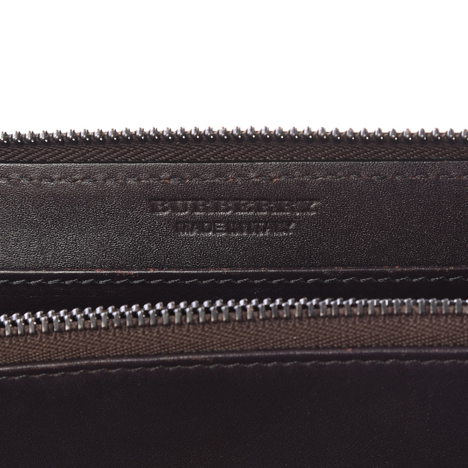 Burberry Haymarket Check Large Ziggy Zip Around Wallet Chocolate 9 of 10