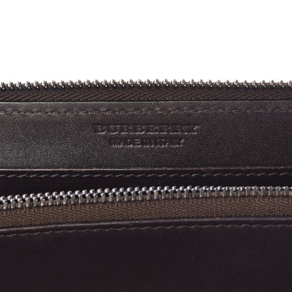 Burberry Haymarket Check Large Ziggy Zip Around Wallet Chocolate 9 of 10
