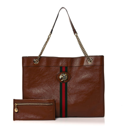 Gucci Calfskin Large Rajah Chain Tote Cuir 1 of 12