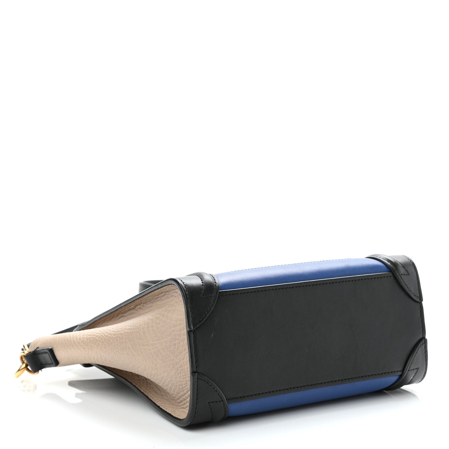 Smooth Calfskin Bullhide Nano Tri-Color Luggage Indigo