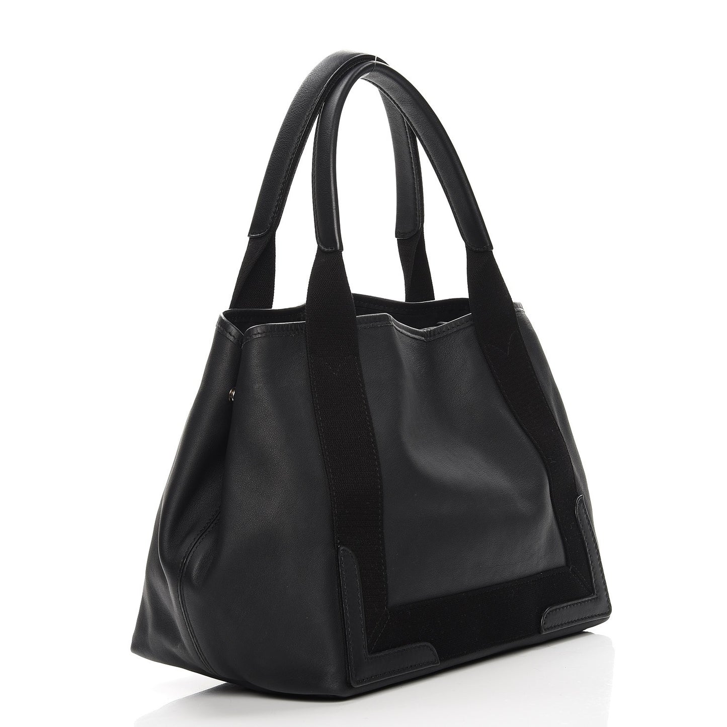 Matte Veau Lisse Perforated S Navy Cabas Black