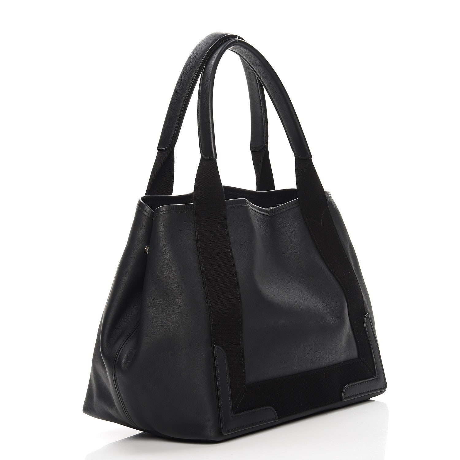 Balenciaga Matte Veau Lisse Perforated S Navy Cabas Black 3 of 11