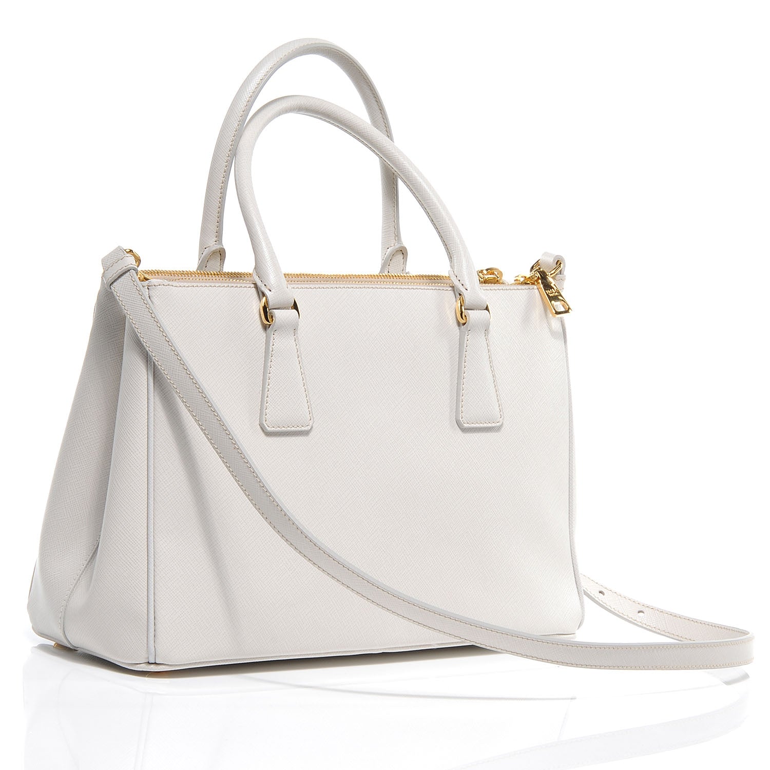 Prada Saffiano Lux Small Tote Talco 3 of 8